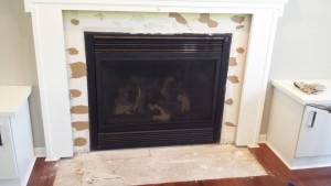 Before Refacing Fireplace